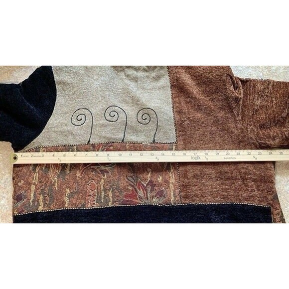 Allure Art To Wear Vintage Long Sleeve Embroidered Patch Tapestry Jacket Large - Picture 4 of 7